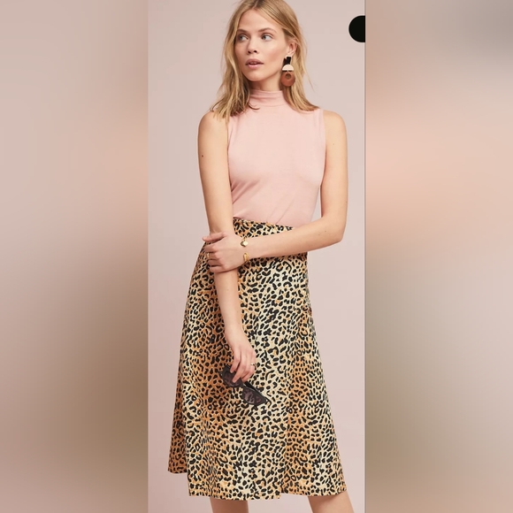 Faithfull the Brand Dresses & Skirts - Anthropologie Faithfull Valois Leopard Wrap Skirt, VGUC, Size 4